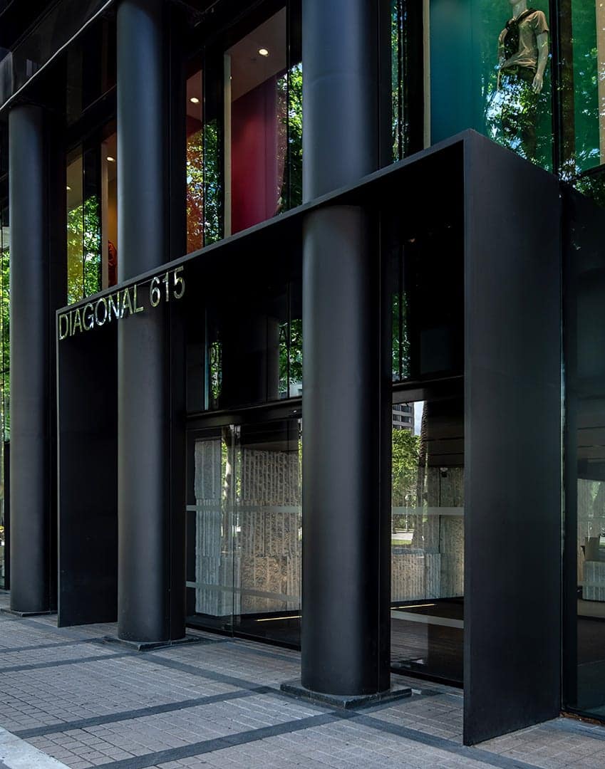 Acceso de edificio de oficinas Diagonal 615, Barcelona